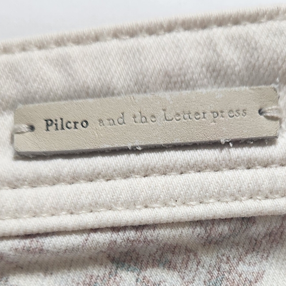 Pilcro Anthropologie Anthro Stripe High Rise Slim Boyfriend Shorts Cream Blue 27 - Picture 8 of 16